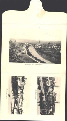 Rottenburg Grußalbum von Rottenburg mit 3 Ansichten von 1912