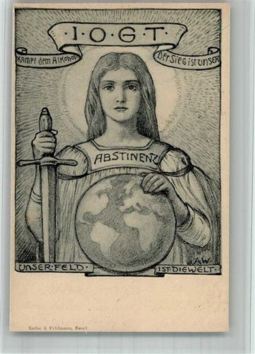 Basel Bâle I.O.G.T Abstinenz Kampf dem Alkohol sign. AW Verlag Rathe & Fehlmann Antialkohol 1903 BOAKC