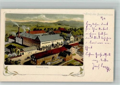 Jandelsbrunn 1913 Brauerei Lang