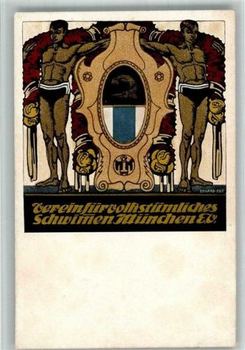München Verein volksstümliches Schwimmen sign. Eduard Eger
