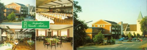 Bohmte Gasthaus Gieseke Innen-und Aussenansicht Klappkarte