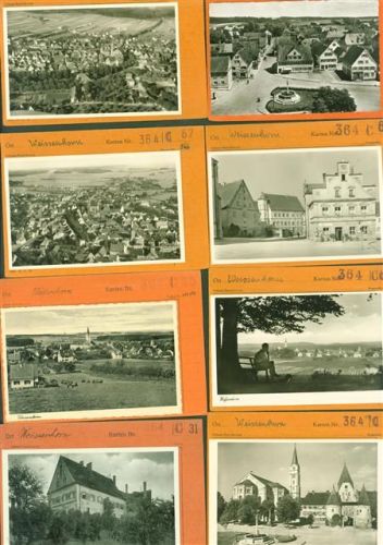 Weißenhorn Lot mit 23 AK Musterkarten Original aus Metzarchiv Bestellvorgänge und Auflagenzahlen