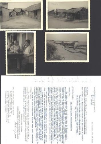 Lot mit 4 Fotos mit 2 Briefen ca 1957