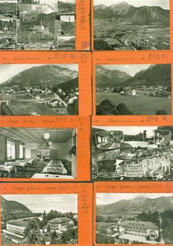 Bayerisch Gmain Lot mit 28 AK Musterkarten Original aus Metzarchiv Bestellvorgänge und Auflagenzahlen