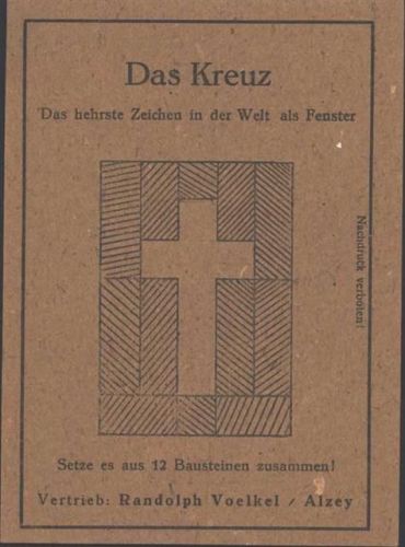 Bastel-AK, Teile ausbrechbar, Das Kreuz Feldpost WK I / WK II