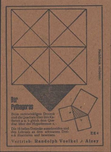 Bastel-AK, Teile ausbrechbar, Der Pythagoras Feldpost WK I / WK II
