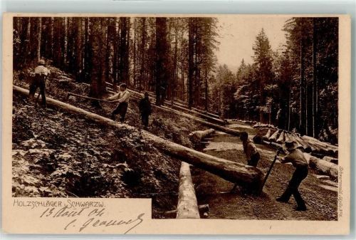 1904 Verlag Elchlepp Idylle Nr. 6 Holzschläger Forstwirtschaft Beruf