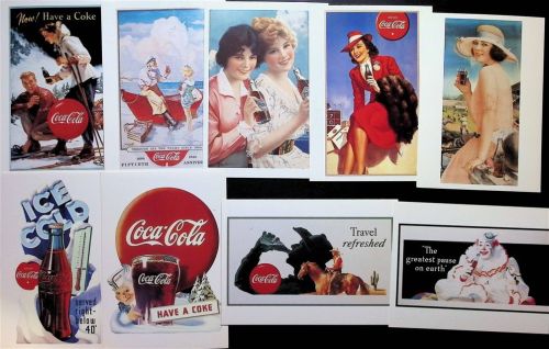Lot mit 20 AK Repros von Plakaten Coca Cola wenige mehrfach