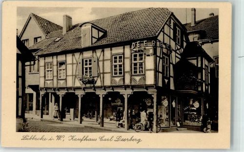 Lübbecke Kaufhaus Carl Deerberg Fachwerkgebäude Fahrrad