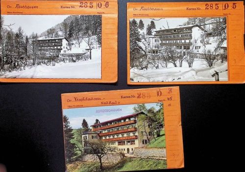 Fischhausen Lot mit 3 AK Musterkarten Original aus Metzarchiv Bestellvorgänge und Auflagenzahlen