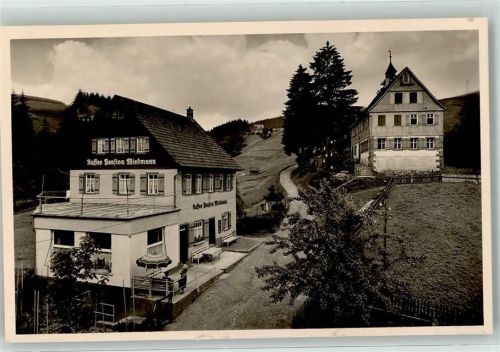 Huzenbach Cafe Fremdenheim Wiedmann Foto AK