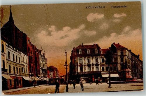 50667 W5000 Köln Kalk 802 - Hauptstraße Tengelmann Geschäfte Straßenbahn Denkmal Laterne