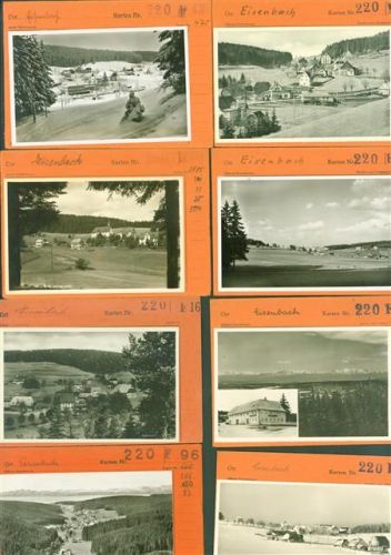 Eisenbach Lot mit 24 Musterkarten Original aus dem Metzverlag Bestellvorgänge Auflagenzahlen