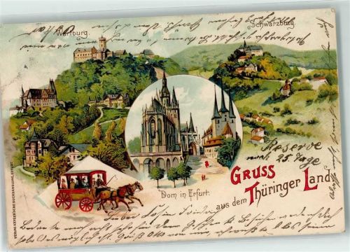 Wartburg 1893 Dom in Erfurt Wartburg Schwarzburg