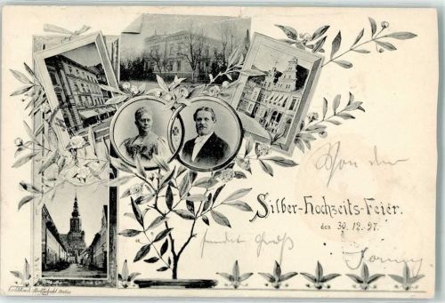 Westend 1898 Silber Hochzeits-Feier 30.12.1897 Brautpaarportrait