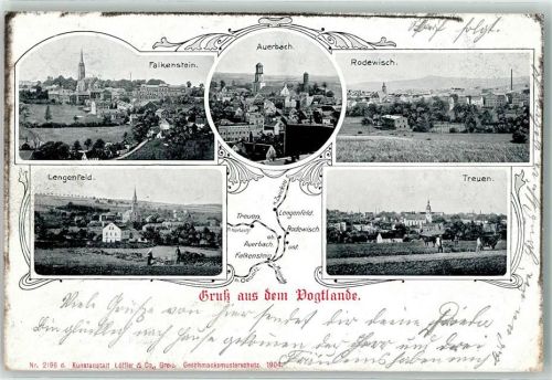 Rodewisch 1905 Falkenstein Auerbach Lengenfeld Treuen Vogtland