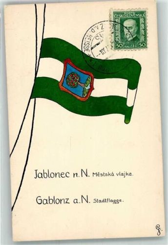 Jablonec n. Nisou Stadtflagge sign. G