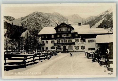 Geitau Gasthaus zur roten Wand Hund Aiplspitze Winter