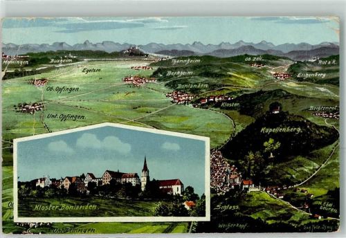 Bonlanden 1917 Kloster Kapellenberg Schloss sign.E. Felle
