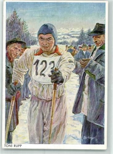 sign. Eckertsperger - Toni Rupp Langlauf 1949