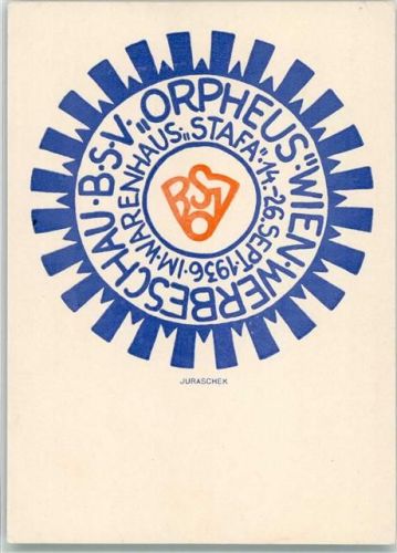 1070 Wien 7. Bezirk, Neubau - B.S.V. Orpheus Wien Werbeschau im Warenhaus Stafa sign. Juraschek