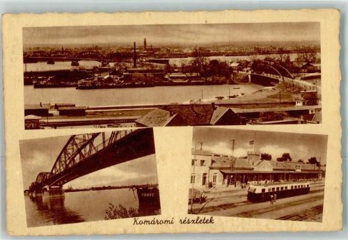 Komarom 1914 - Bahnhof Brücke