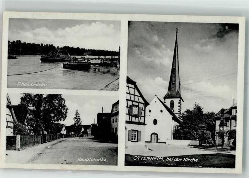 Ottenheim Rheinbrücke Hauptstraße Kirche