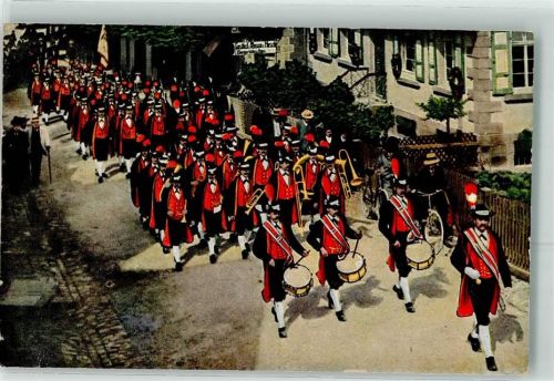 Bad Peterstal Bürgermiliz Uniform Musik Trommel Trompete Umzug