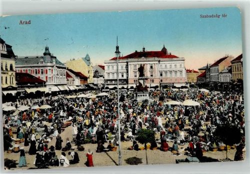 Arad 1915 Szabadsag ter Marktszene
