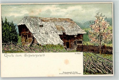 1897 Verlag Seeger Schwarzwaldhaus auf AK