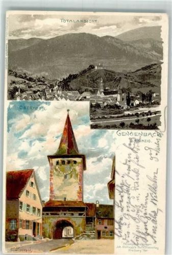 Gengenbach 1900 sign. Münch Obertor Verlag Johannes Eichlepp