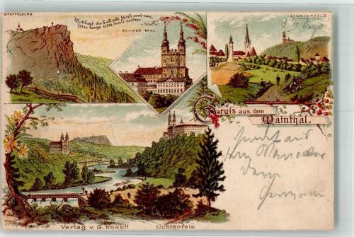 Banz 1894 Schloss Staffelberg Lichtenfels Maintal Vorläufer