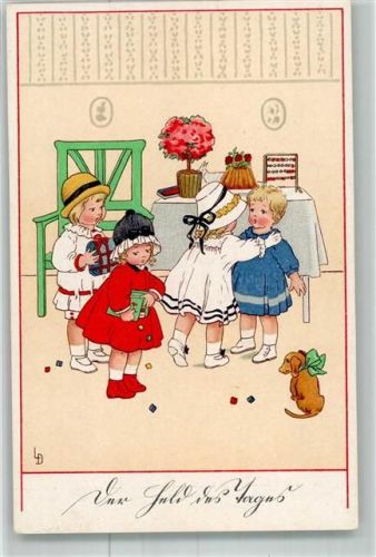 Kinder Rechenschieber Dackel Geburtstag Meissner u. Buch Serie 2301
