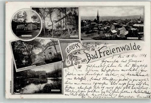 Bad Freienwalde 1898 Brunnenhotel Berghaus Waldschloss Heilige Halllen