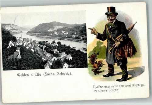 Wehlen Stadt 1910 Sächsische Schweiz Typen