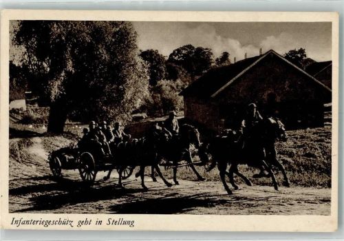 1941 Aufgeprotztes Infantriegeschütz wird in Stellung gebracht Verlag Die Wehrmacht Feldpost