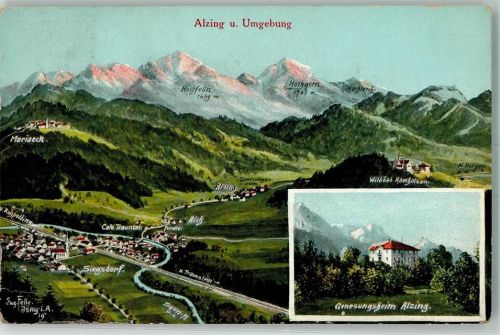 Alzing Vogelschau Genesungsheim Eug. Felle Isny