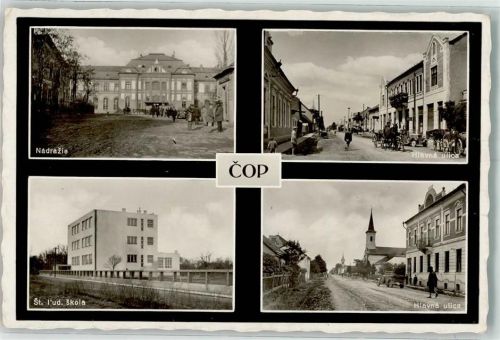 Ungvar Cop Tschop Bahnhof Schule Straße Kirche Auto