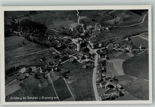 87477 W8961 Sulzberg , Allgäu 1942 Foto AK Fliegeraufnahme