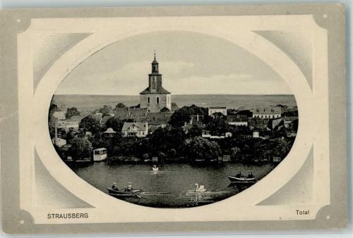 Strausberg 1911 Ruderboote Schwäne