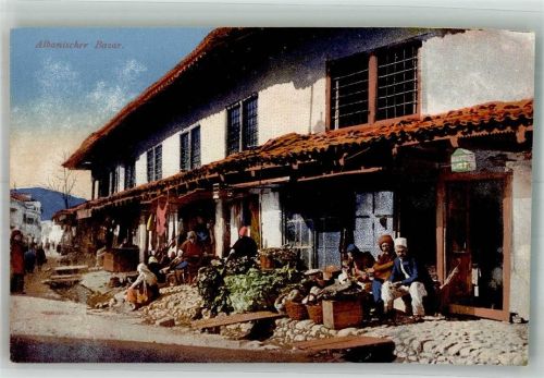 Marktszene Albanischer Bazar Photochromie 14407