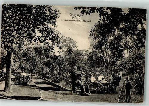 Göggingen 1909 Hofrat Hessing`scher Kurpark Rollstuhl