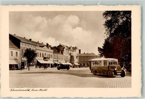 Schneidemühl Omnibus Neuer Markt Marktplatz