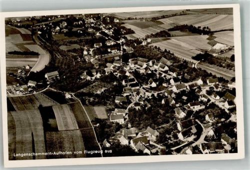 Langenschemmern Fliegeraufnahme Aufhofen Freigeg. R.L.M.