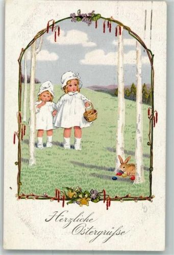 1919 Meissner u. Buch 2349 Ostern Kinder suchen Ostereier , Hase