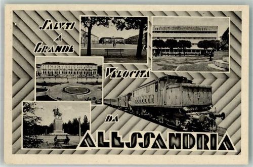Alessandria 1944 Eisenbahn Denkmal Reiterstandbild
