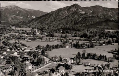 1960 Bad Wießee mit Setzberg, Luftaufnahme,Cramers Kunstanstalt