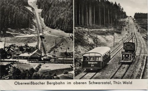1968 Oberweißbach im Schwarzatal, Bergbahn,Richard Zieschank AKU1