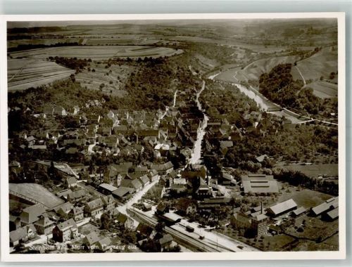 Steinheim 1938 Fliegeraufnahme Bahnhof