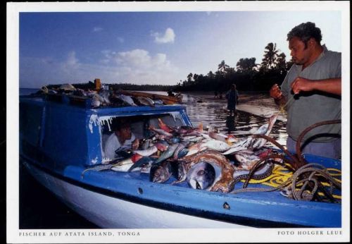 um 1980/90 Atata Island, Fischer, Format 159x112 mm, Tonga,Harenberg Kommunikation AKU1